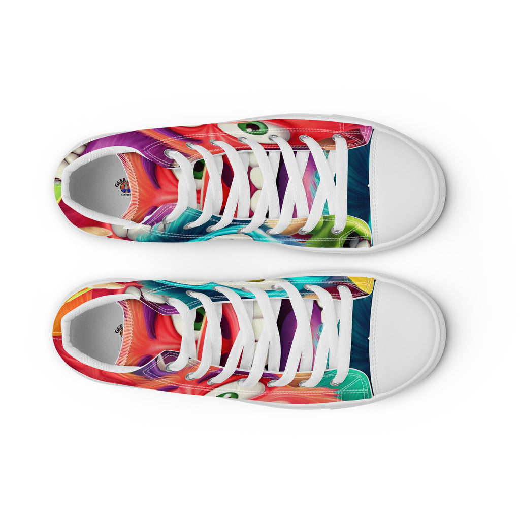 Funky Monsters Men’s high top canvas shoes - Caster Coast