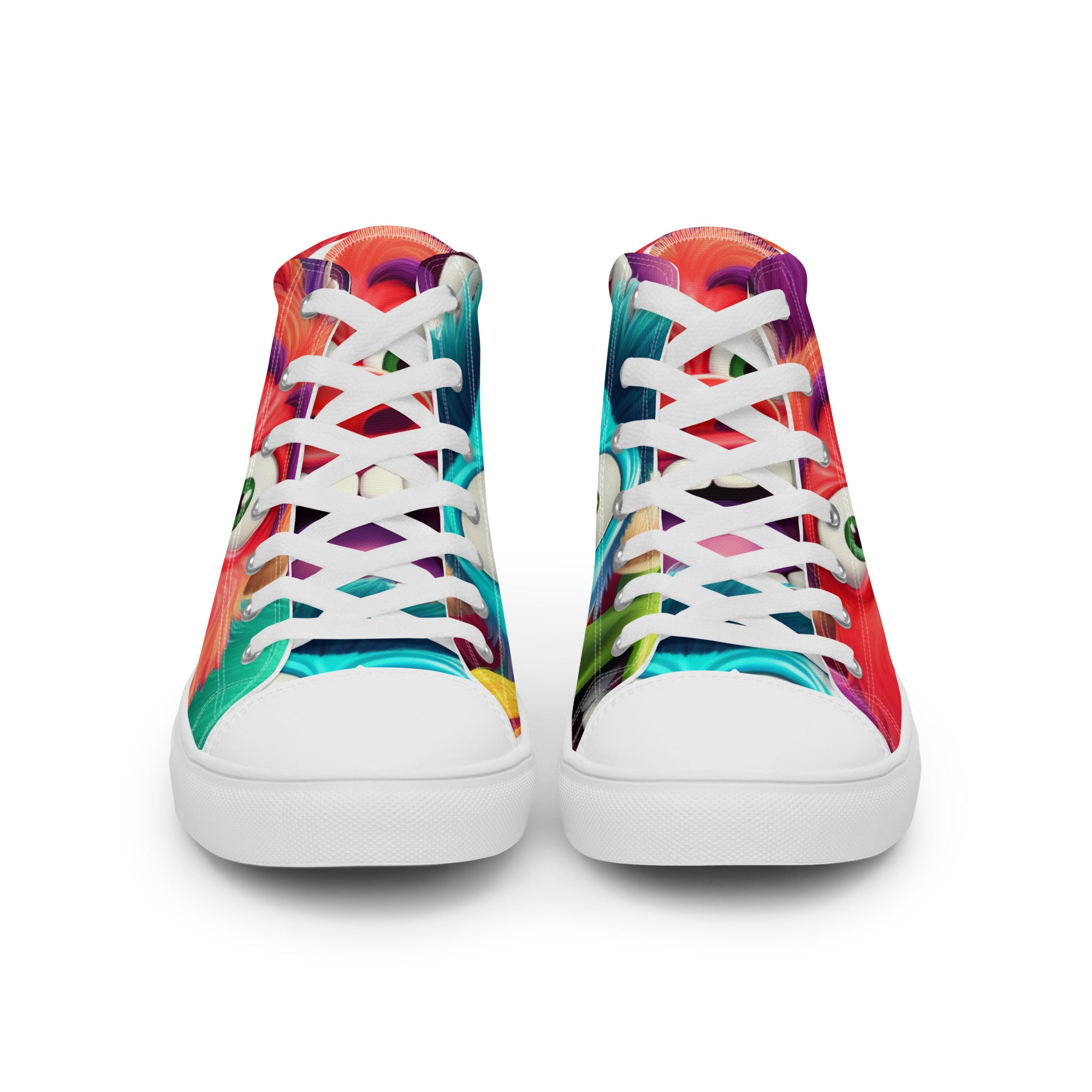 Funky Monsters Men’s high top canvas shoes - Caster Coast