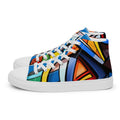 Abstract Heroes Men’s high top canvas shoes - Caster Coast