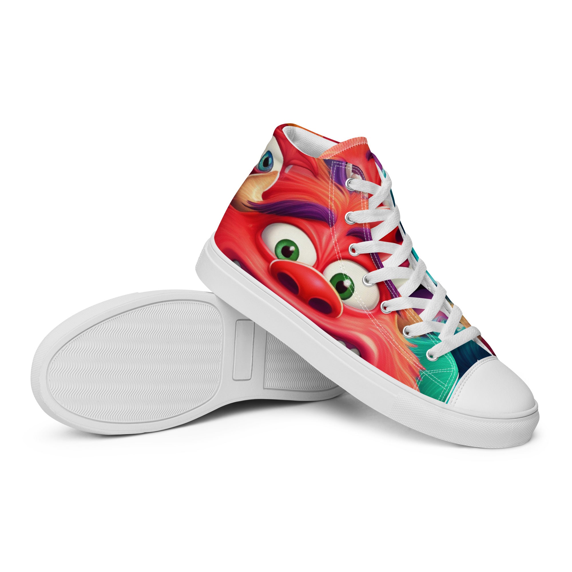 Funky Monsters Men’s high top canvas shoes - Caster Coast