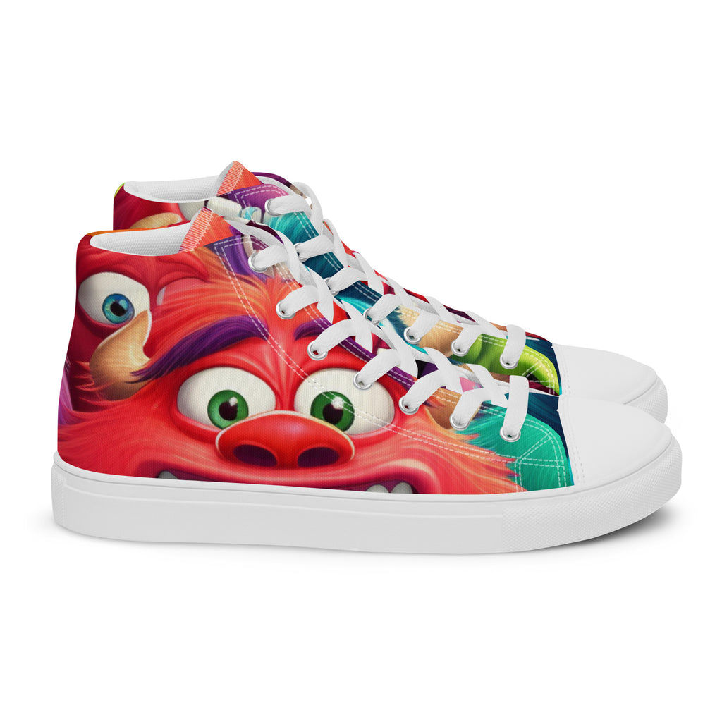 Funky Monsters Men’s high top canvas shoes - Caster Coast