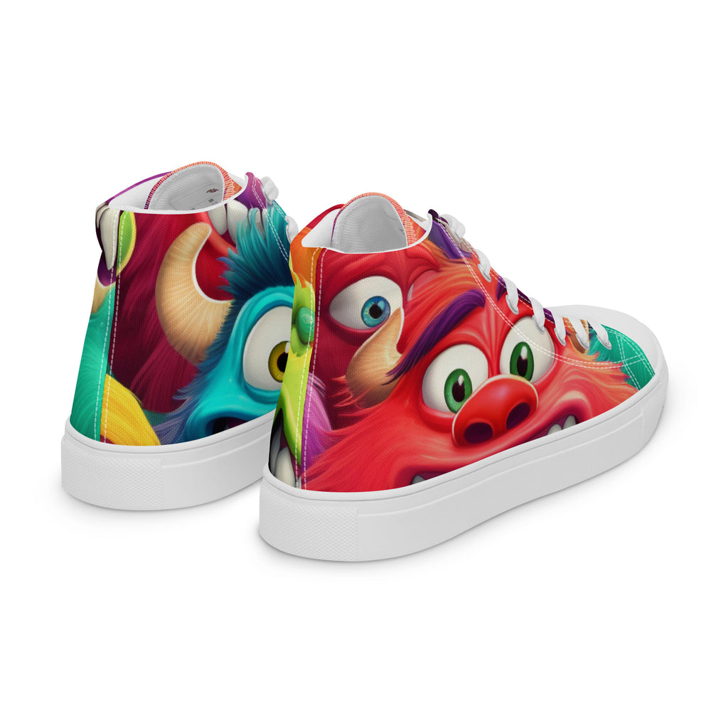 Funky Monsters Men’s high top canvas shoes - Caster Coast