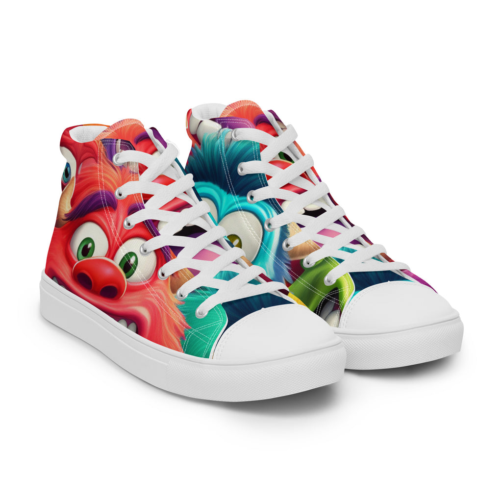 Funky Monsters Men’s high top canvas shoes - Caster Coast