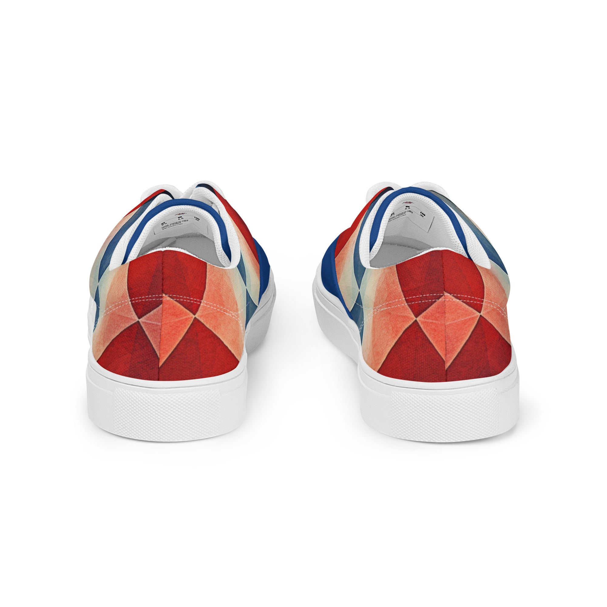 Men’s argyle lace - up canvas shoes - Caster Coast