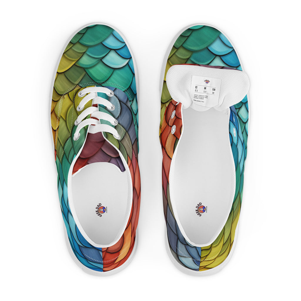 Dragon Scales Men’s lace - up canvas shoes - Caster Coast