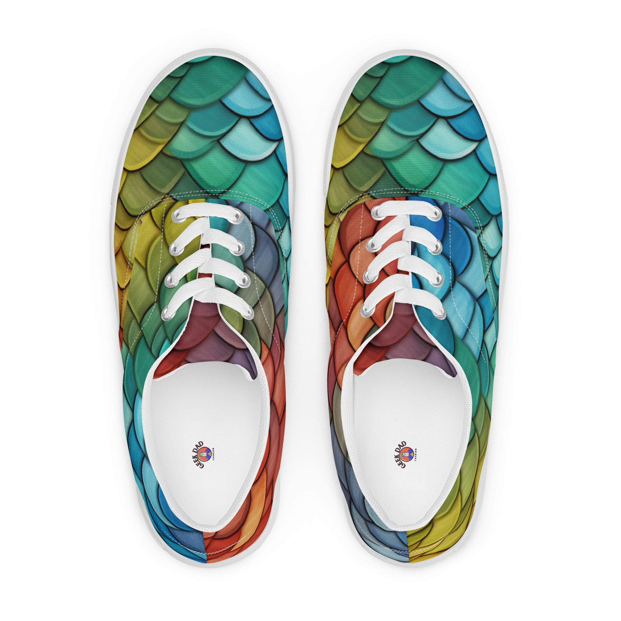 Dragon Scales Men’s lace - up canvas shoes - Caster Coast