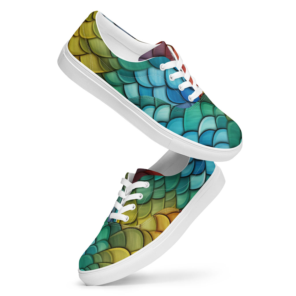 Dragon Scales Men’s lace - up canvas shoes - Caster Coast