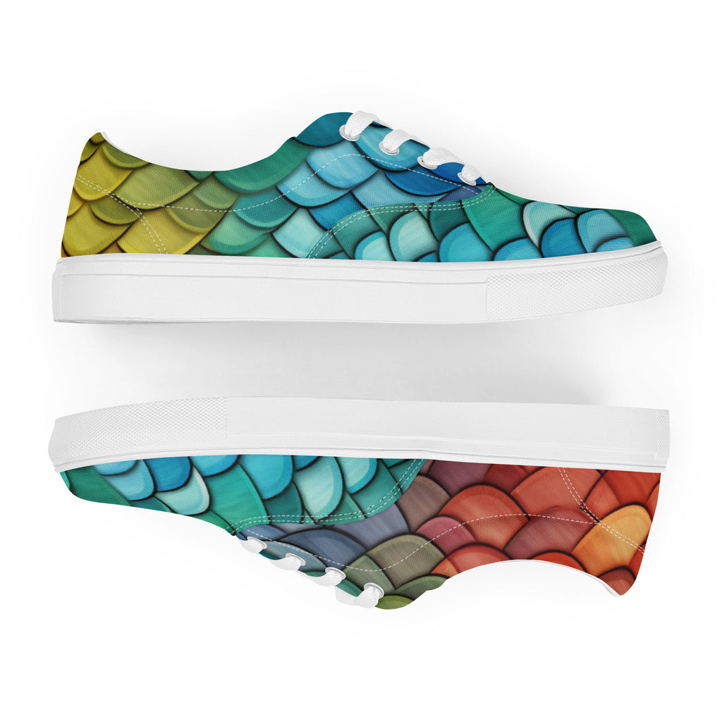 Dragon Scales Men’s lace - up canvas shoes - Caster Coast