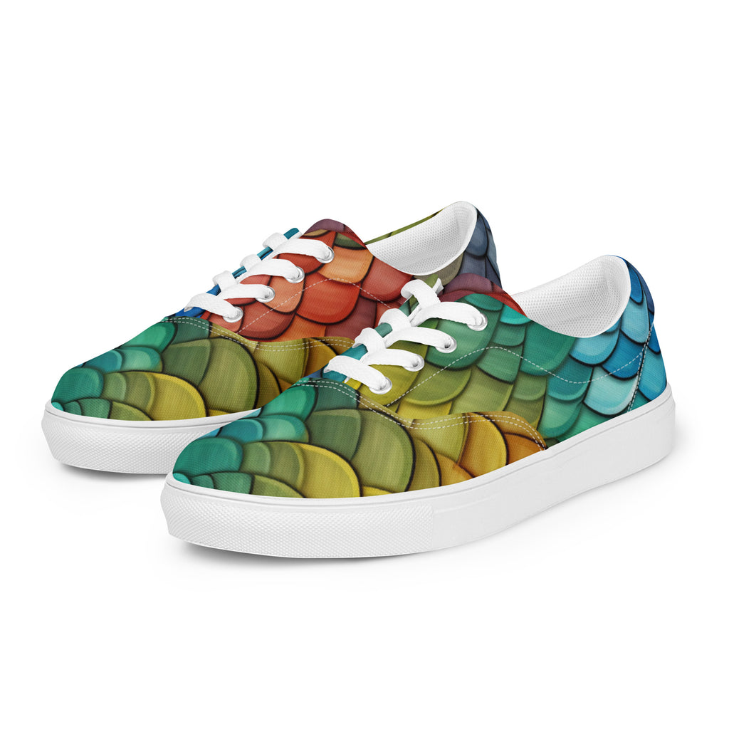 Dragon Scales Men’s lace - up canvas shoes - Caster Coast