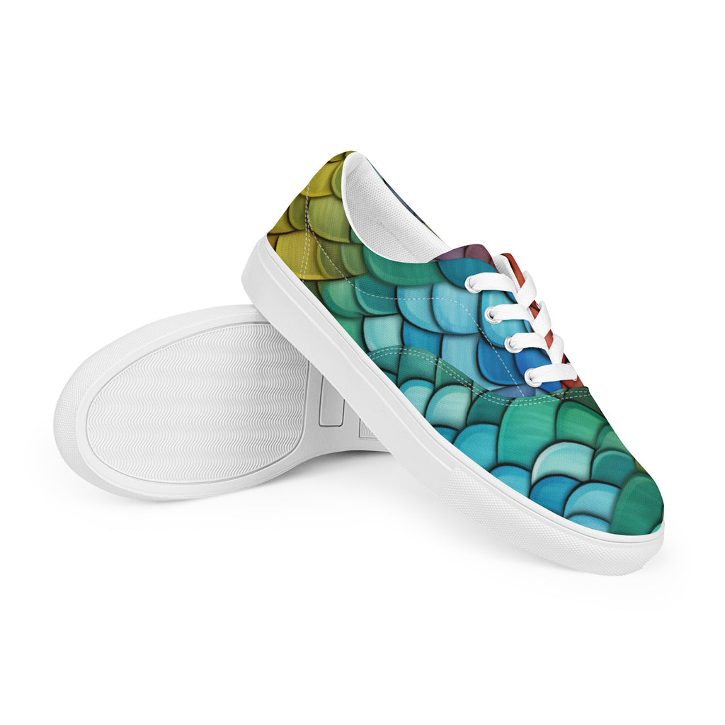 Dragon Scales Men’s lace - up canvas shoes - Caster Coast