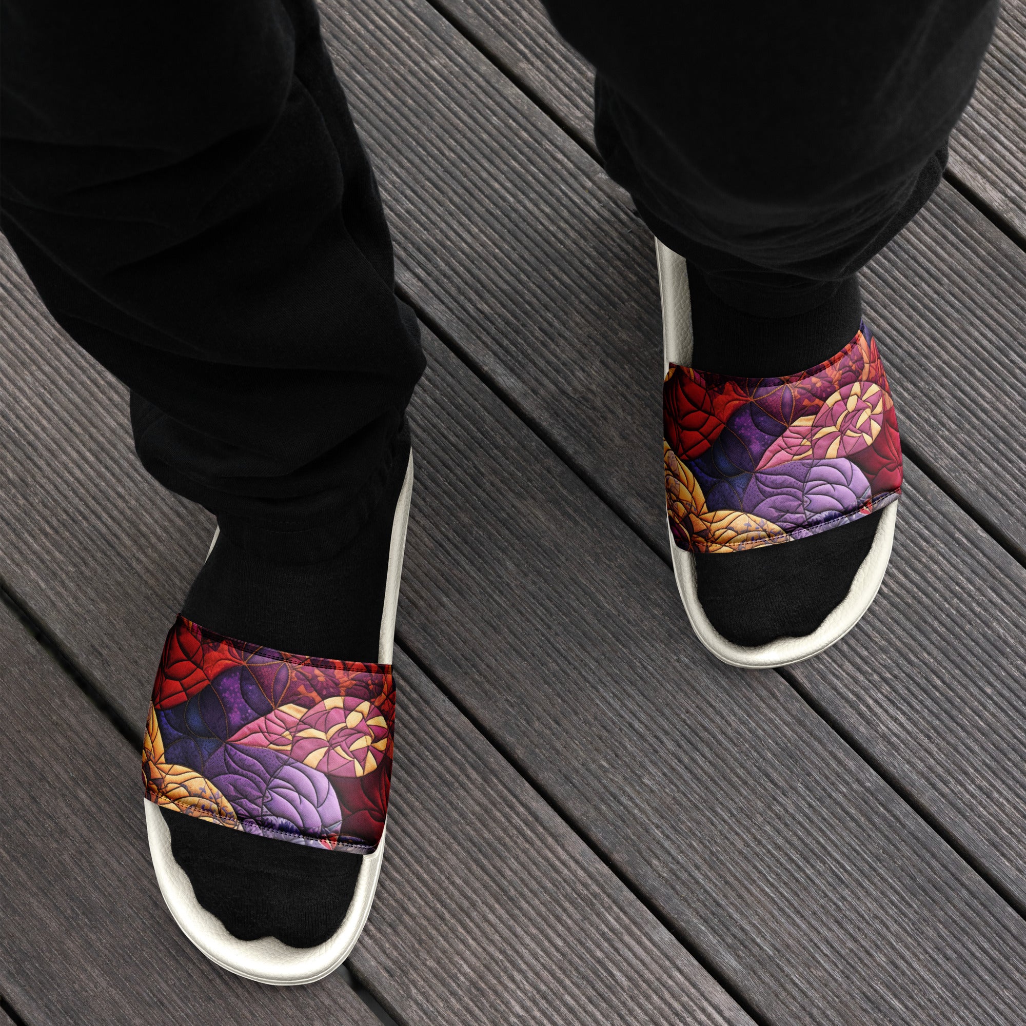 Comfy quilt men’s slides - Caster Coast