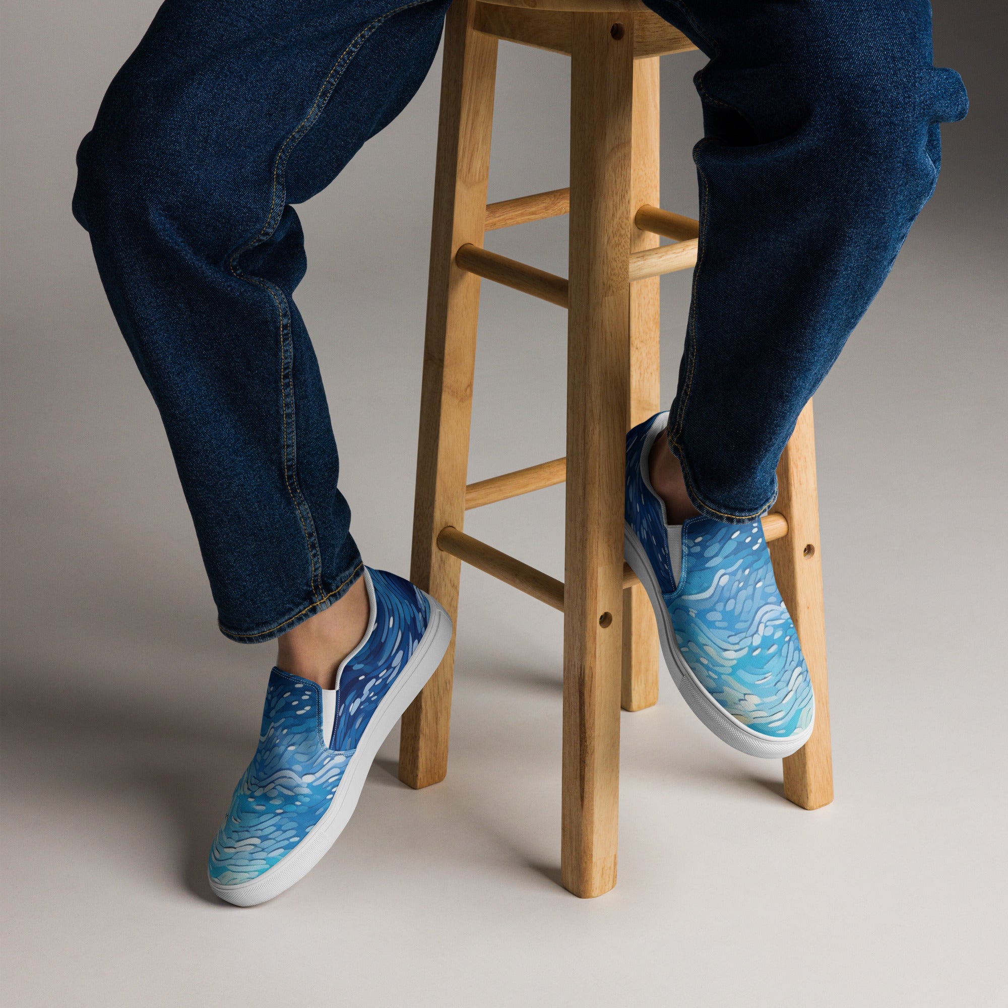Chill Ocean Men’s slip - on canvas shoes - Caster Coast