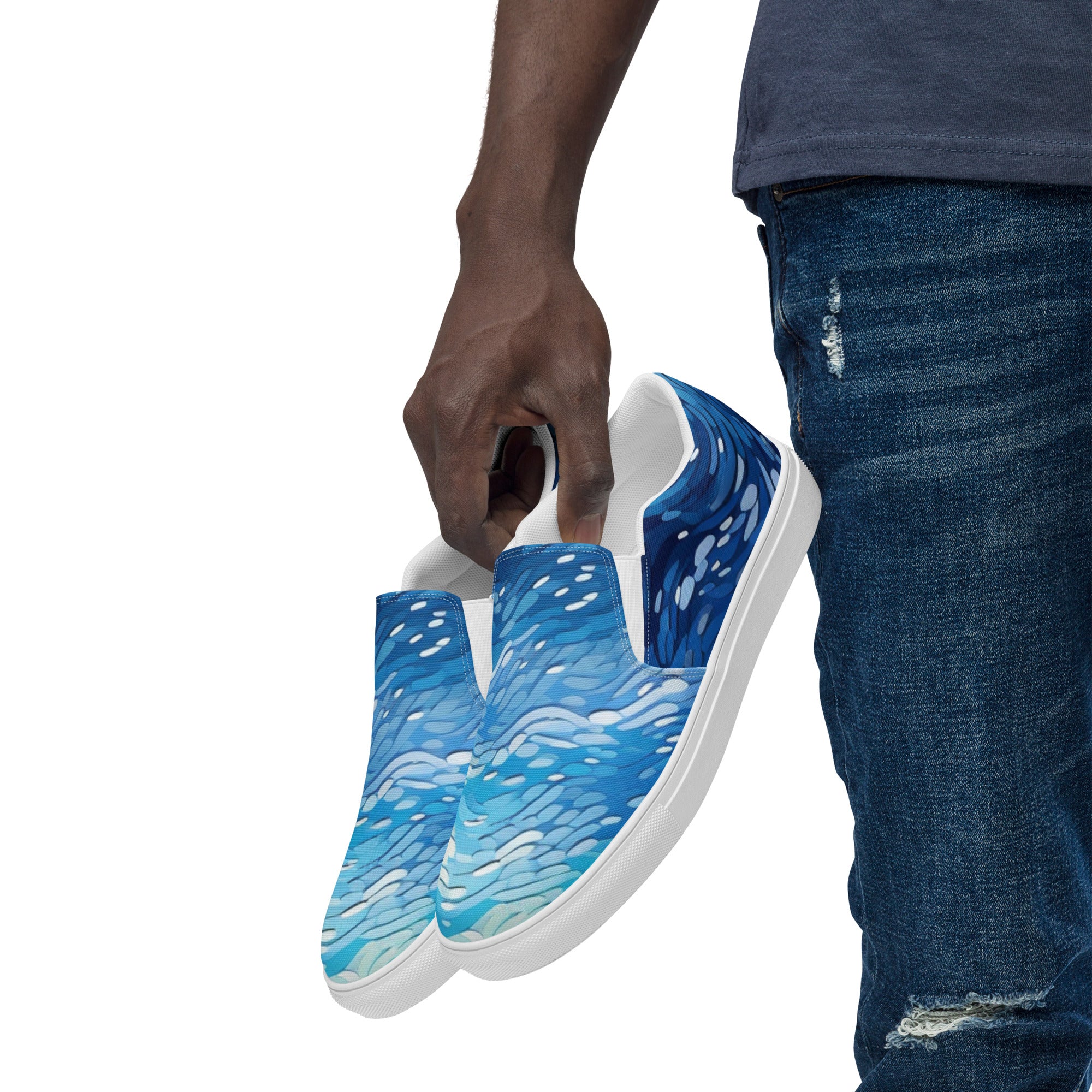 Chill Ocean Men’s slip - on canvas shoes - Caster Coast