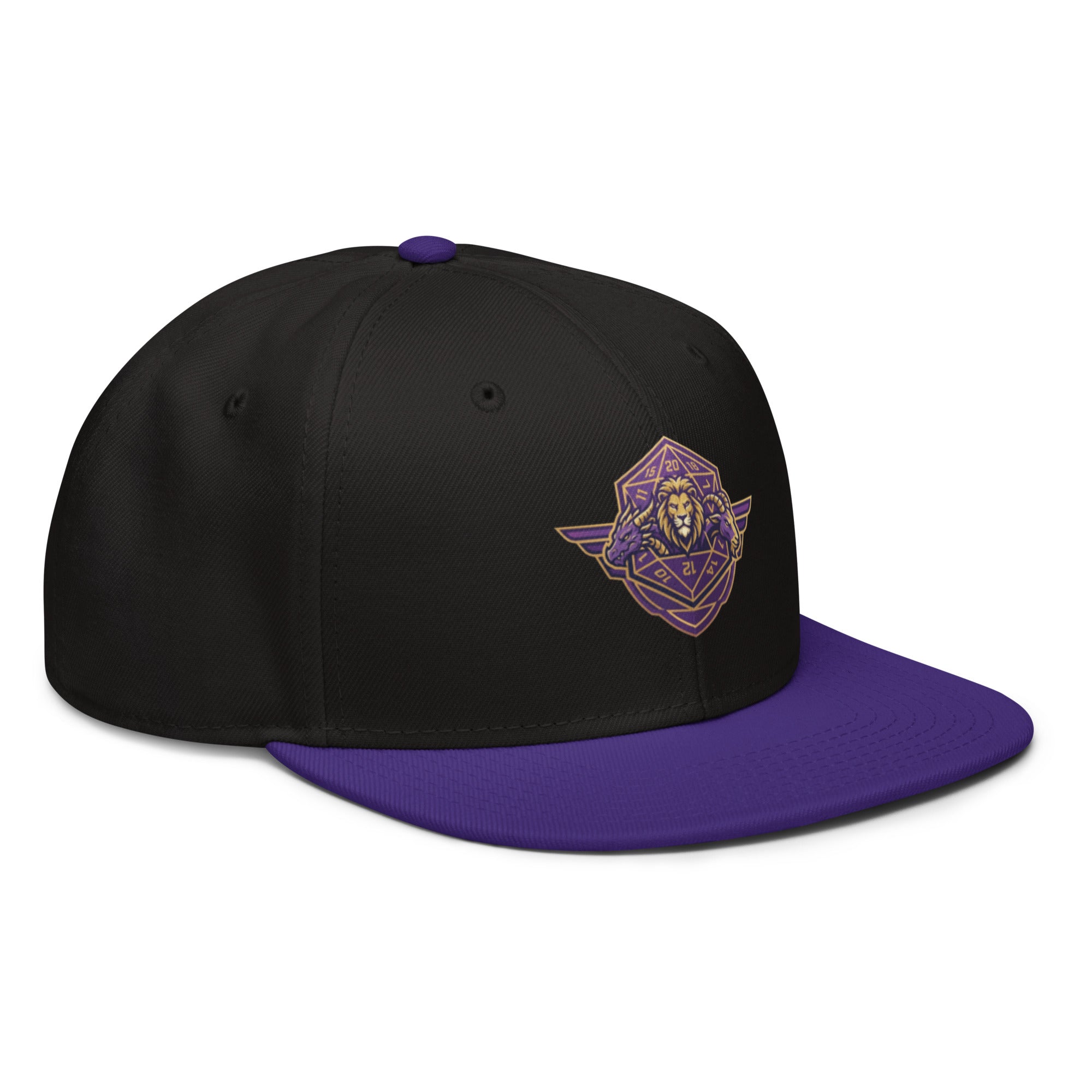 Critical Hit Chimera D&D Snapback Hat | Dungeons & Dragons Geek Dad Cap - Caster Coast