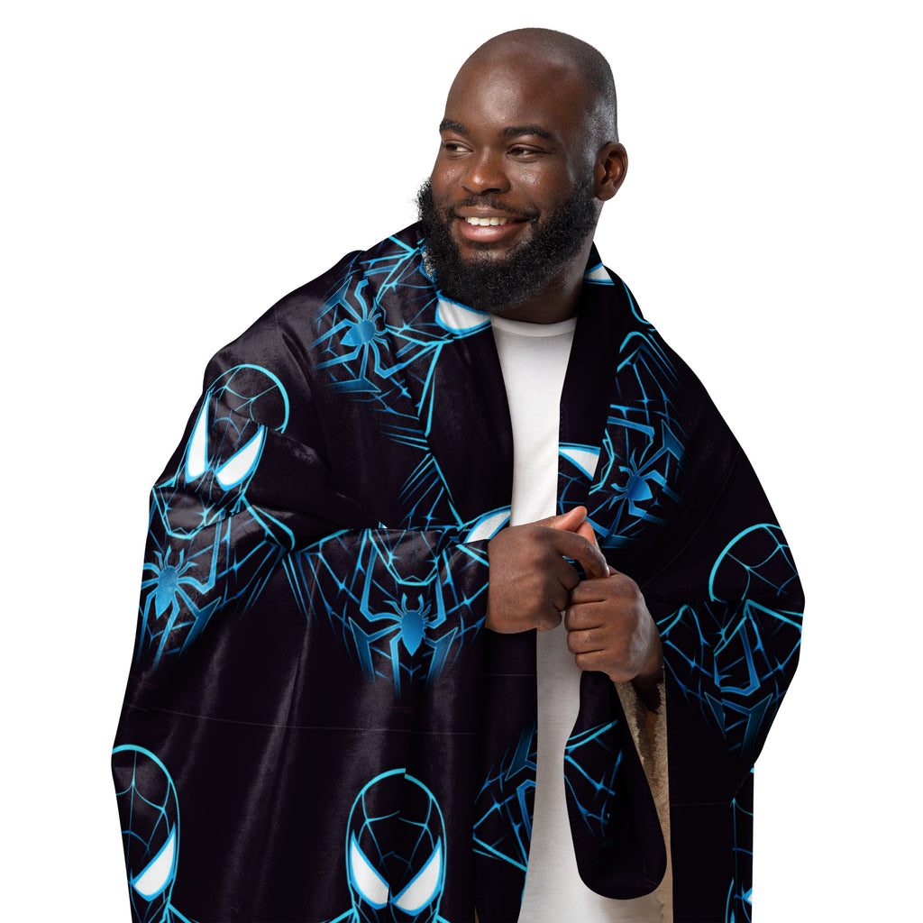 Dark Spidey sherpa blanket - Caster Coast