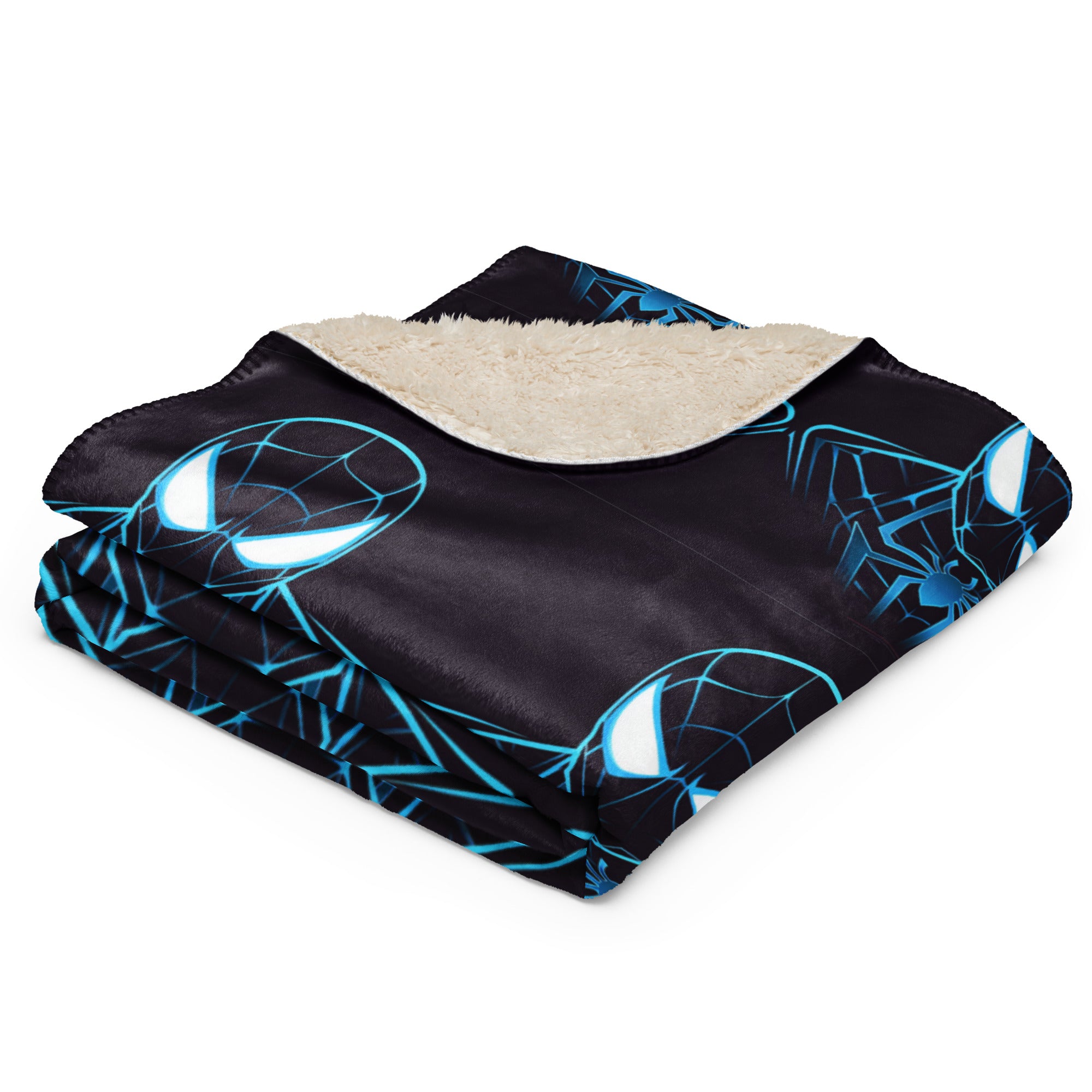 Dark Spidey sherpa blanket - Caster Coast