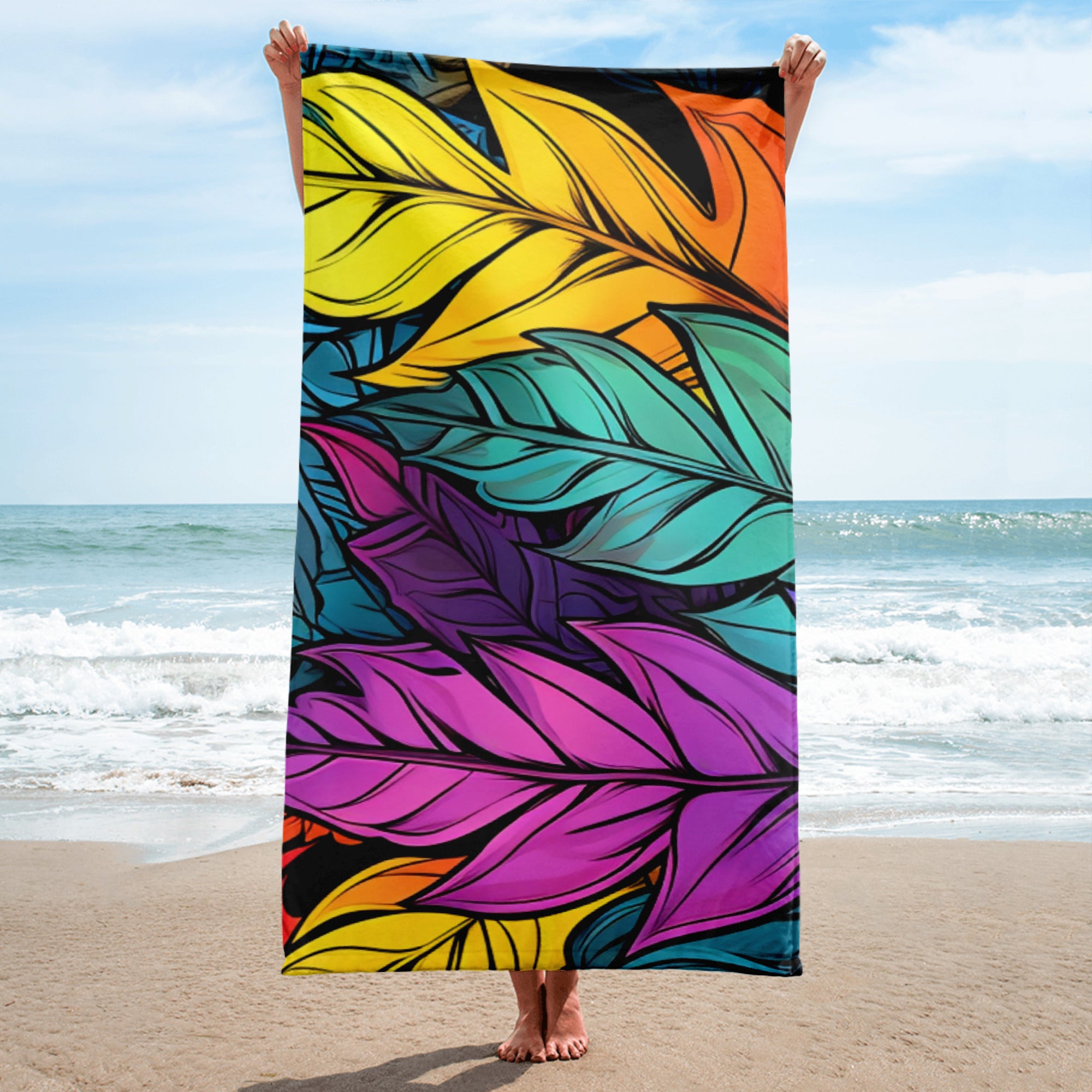 Flashy Leaves Towel - Caster Coast