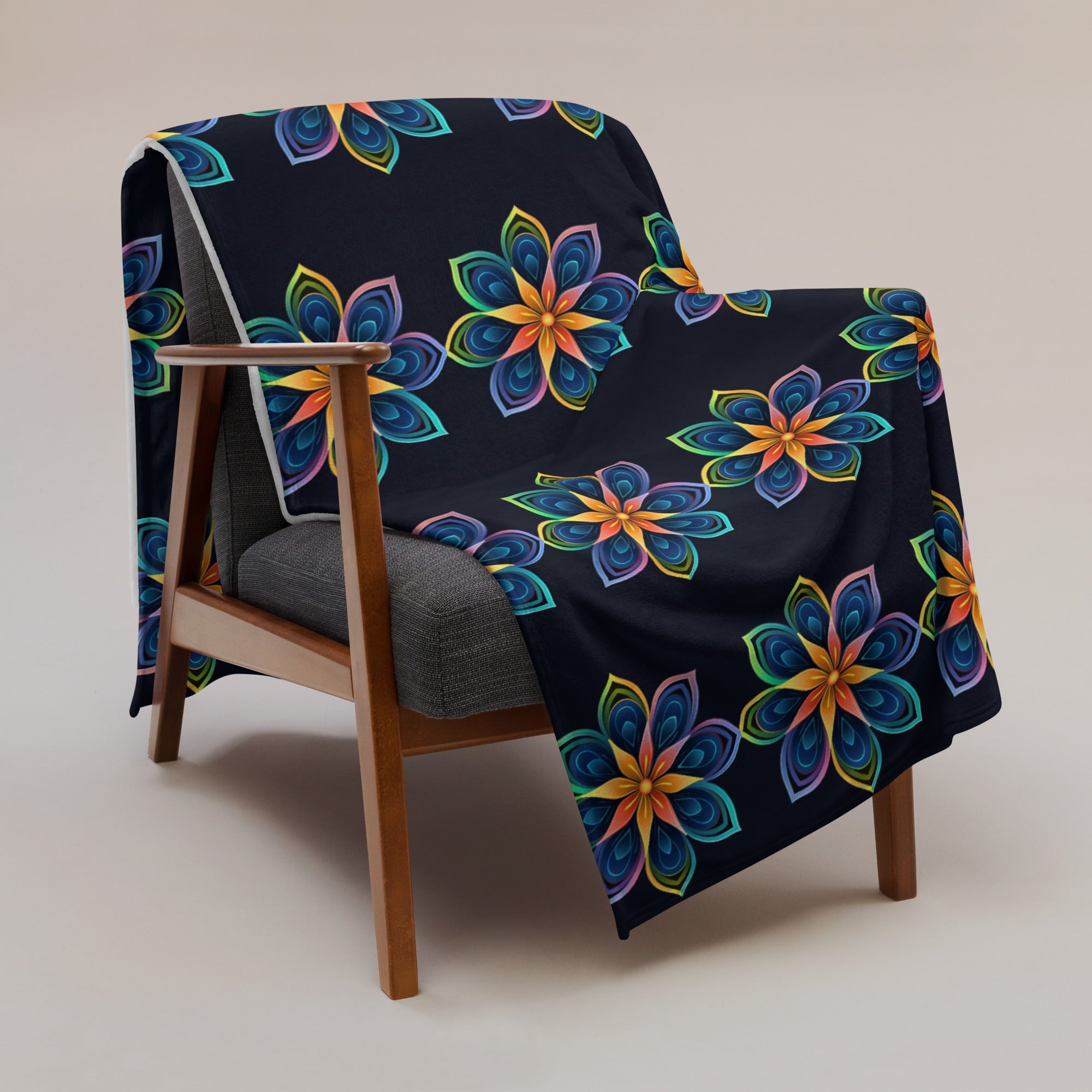 Happy Flower Throw Blanket - Caster Coast