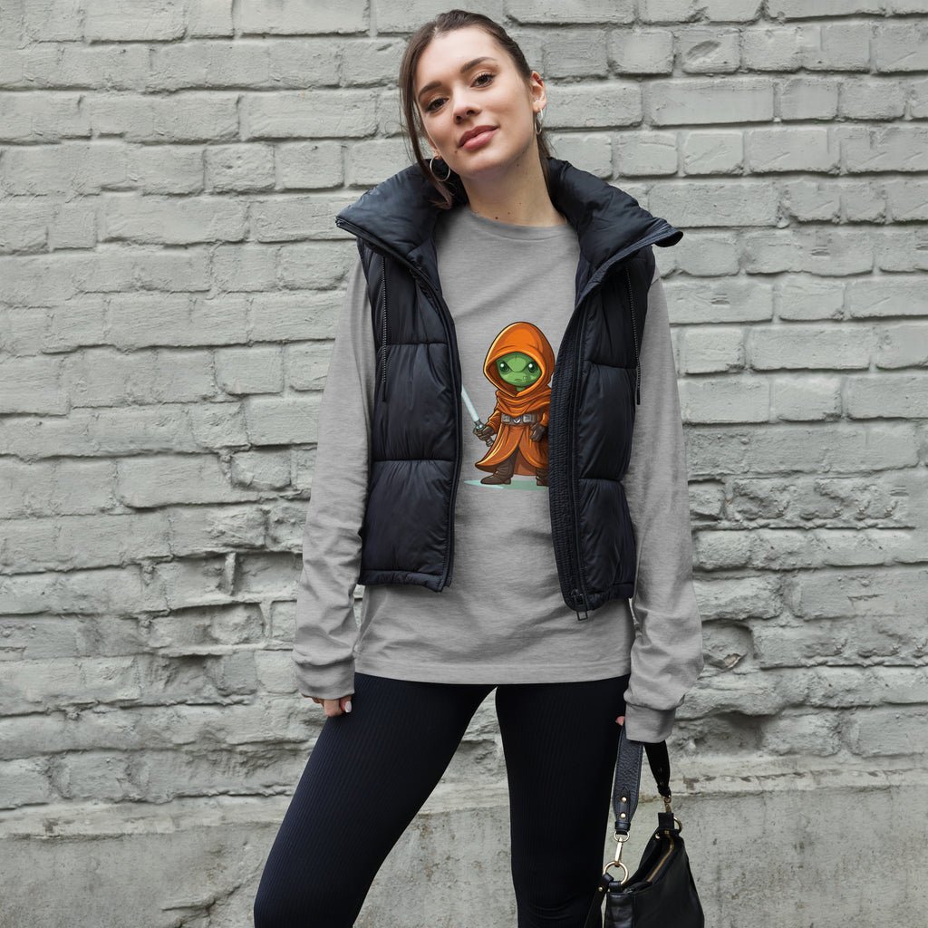 Midor the Green Alien Jedi Unisex Long Sleeve Tee - Caster Coast