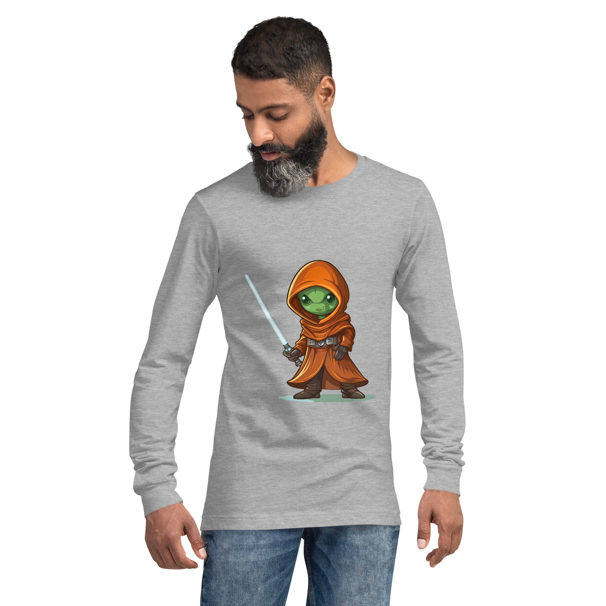 Midor the Green Alien Jedi Unisex Long Sleeve Tee - Caster Coast