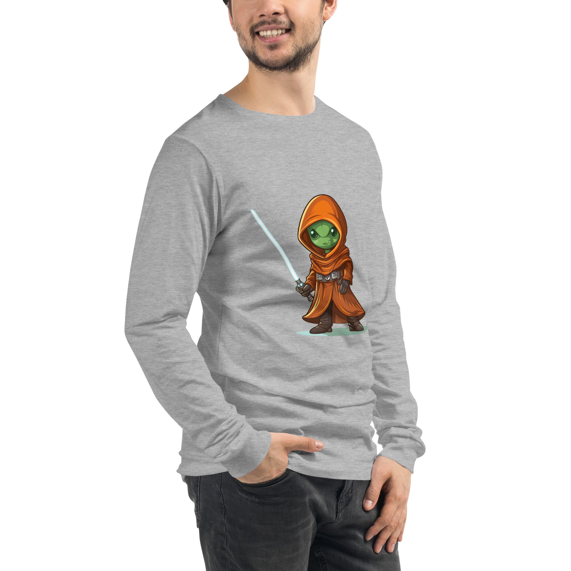 Midor the Green Alien Jedi Unisex Long Sleeve Tee - Caster Coast