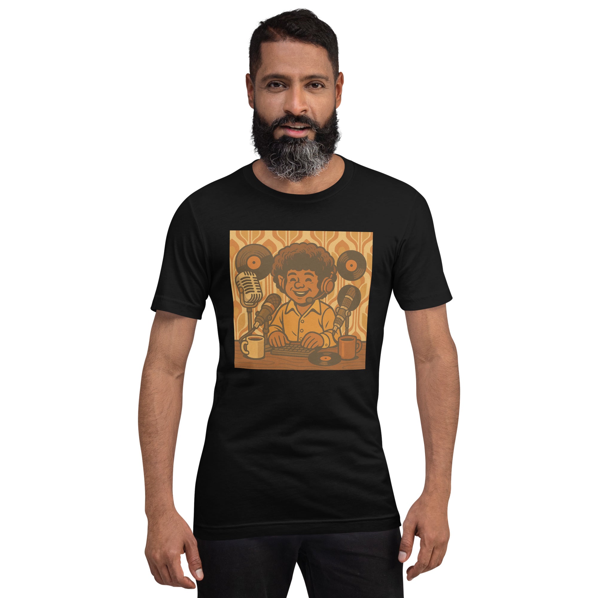 Halfling Bard Podcaster T-Shirt | Funny D&D and TTRPG Inspired Tee for Gamers - Caster Coast
