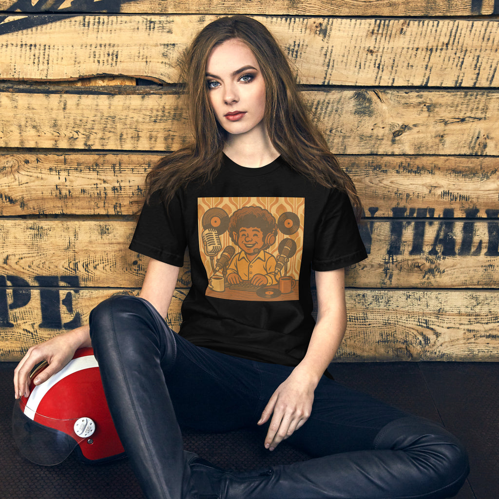 Halfling Bard Podcaster T-Shirt | Funny D&D and TTRPG Inspired Tee for Gamers - Caster Coast