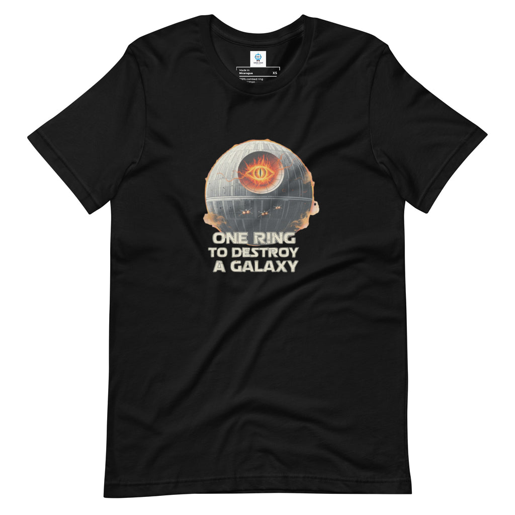 One Ring Death Star T-Shirt | Funny LOTR & Star Wars Mashup Tee - Caster Coast