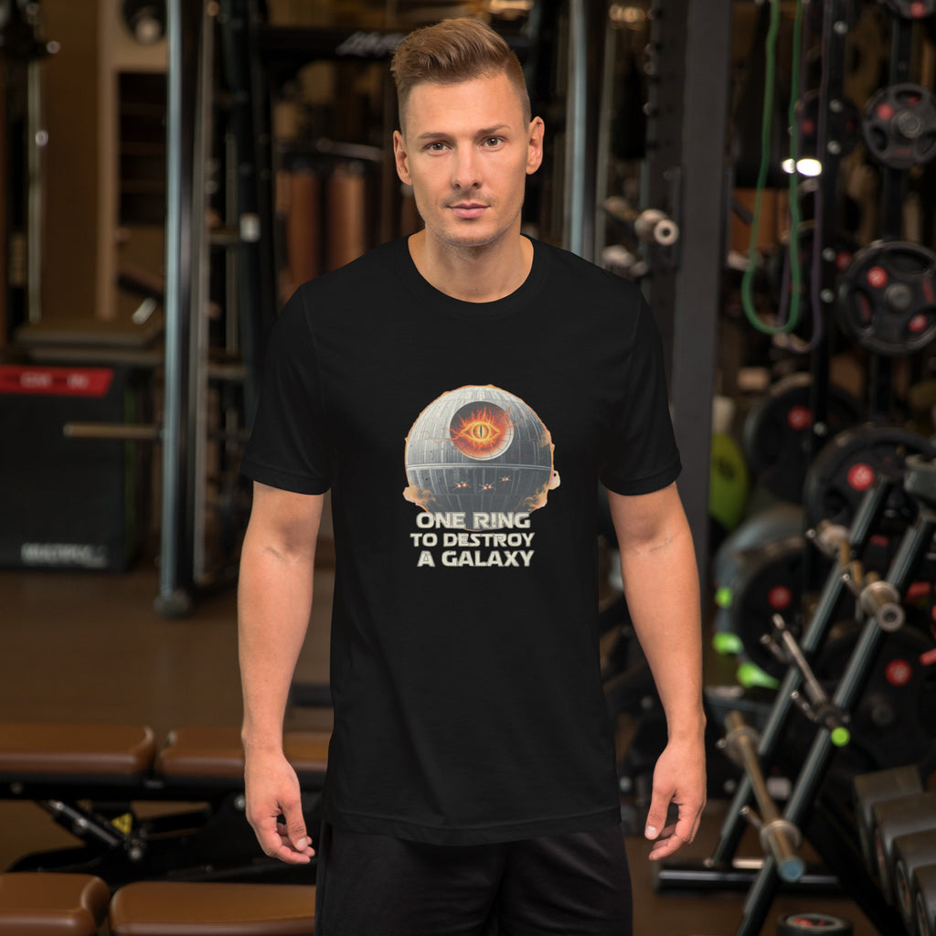 One Ring Death Star T-Shirt | Funny LOTR & Star Wars Mashup Tee - Caster Coast