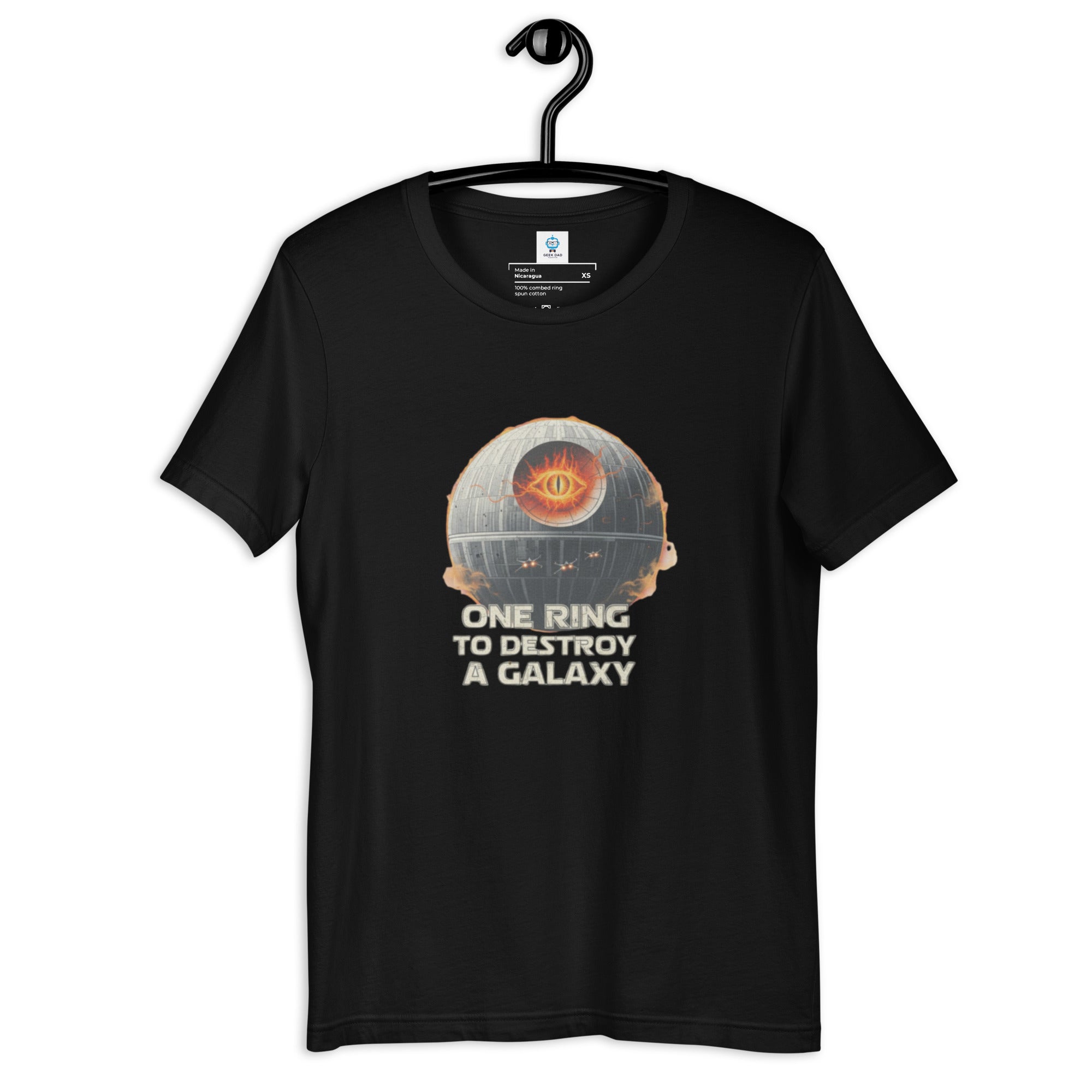One Ring Death Star T-Shirt | Funny LOTR & Star Wars Mashup Tee - Caster Coast