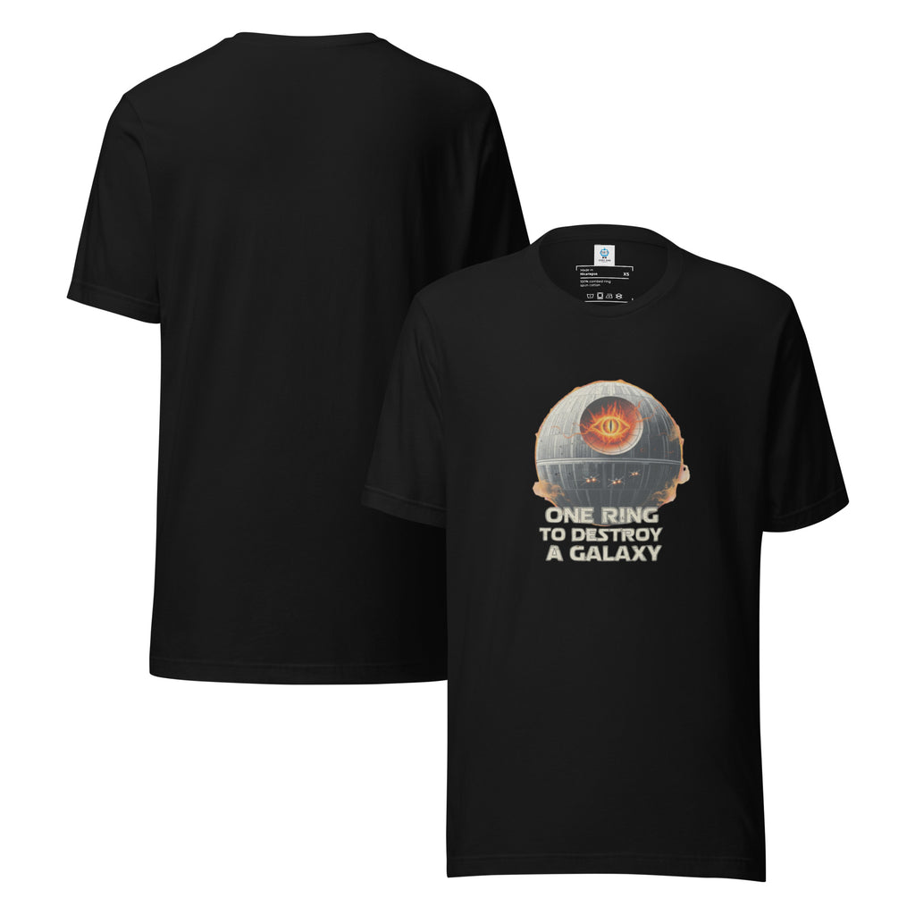 One Ring Death Star T-Shirt | Funny LOTR & Star Wars Mashup Tee - Caster Coast