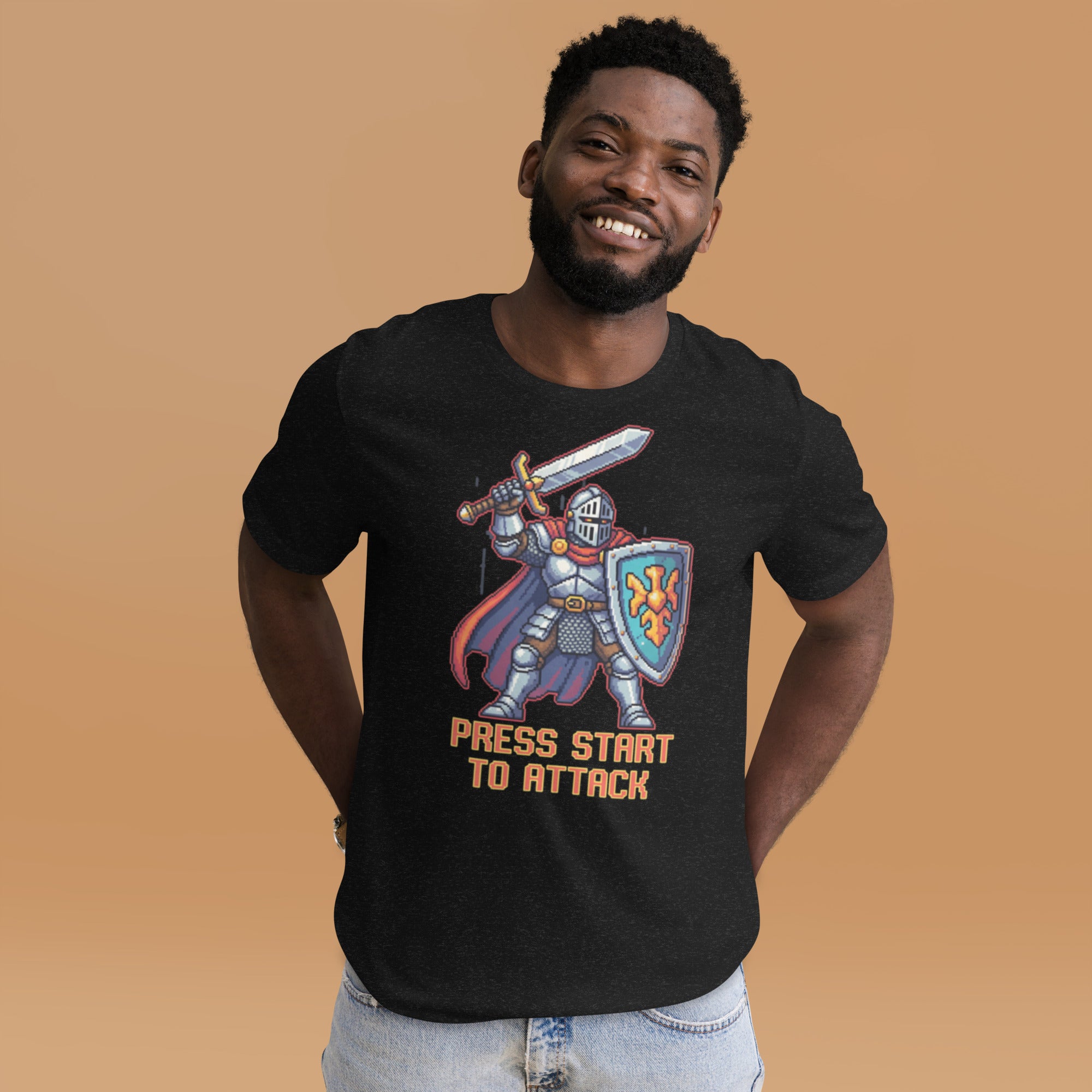 8 - Bit Warrior Retro Gaming T-Shirt - Caster Coast