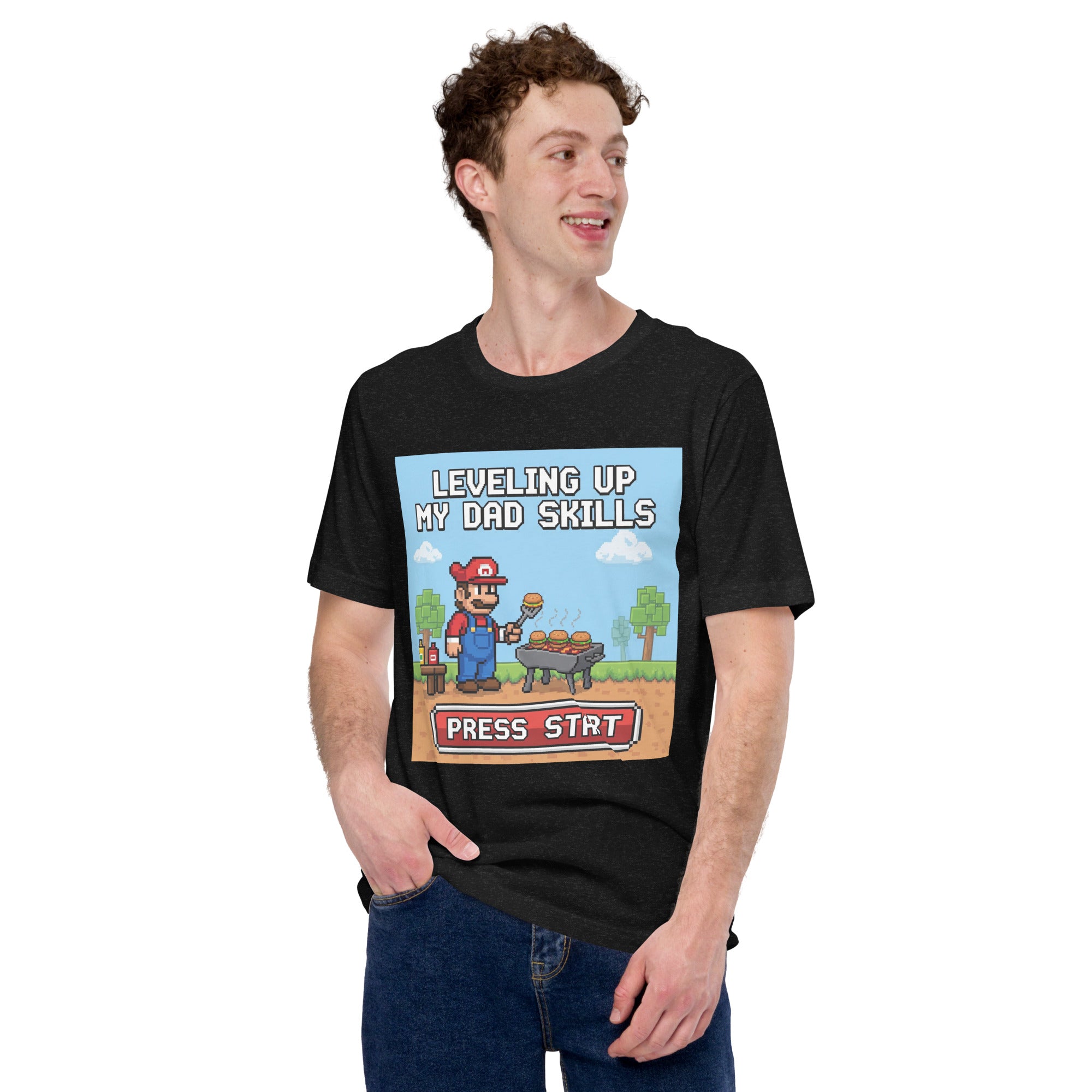 Gamer BBQ Dad T-Shirt: The Ultimate Gift for Gaming Dads | Funny & Comfortable Geeky Apparel - Caster Coast