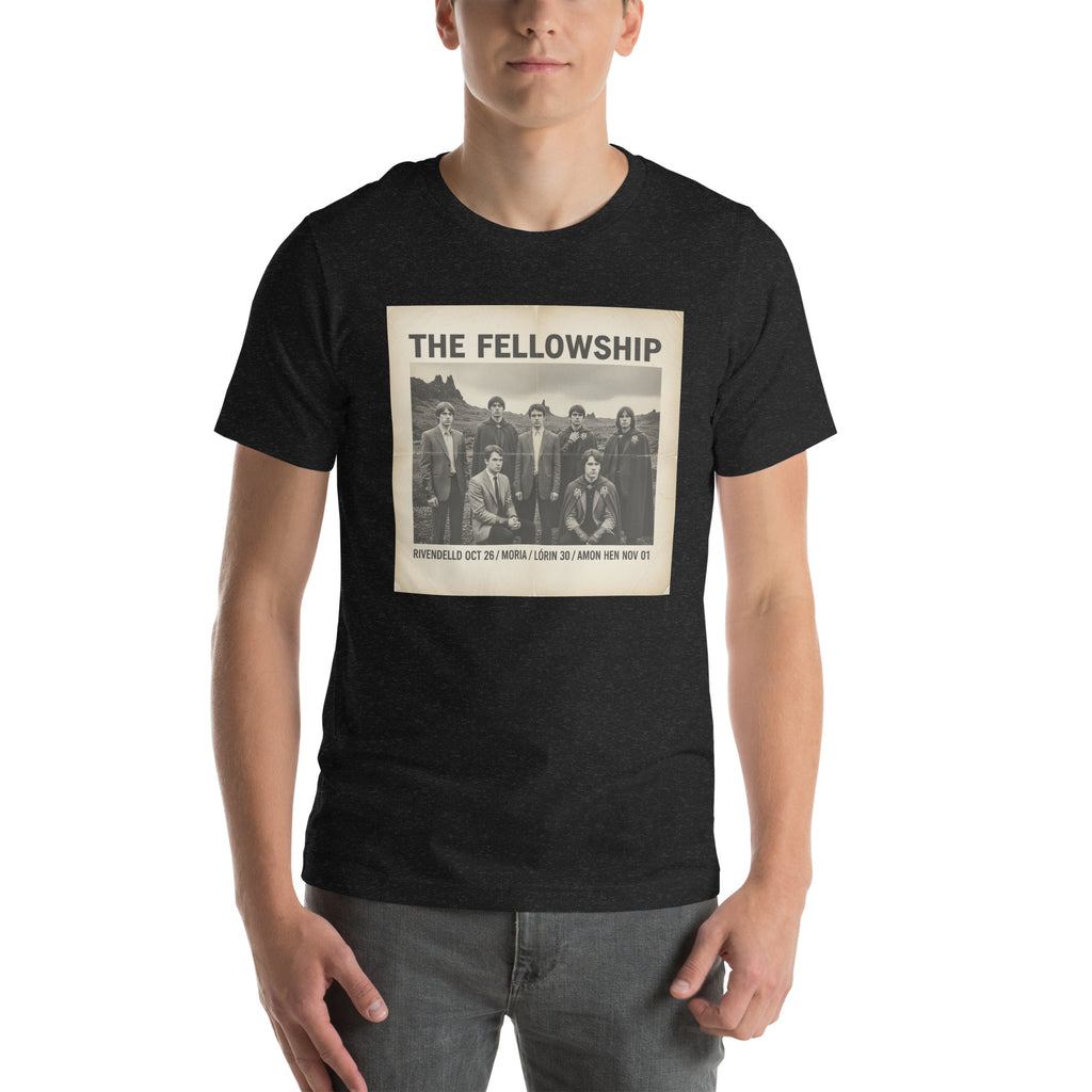 The Fellowship World Tour T-Shirt | Funny Lord of the Rings Band Tee - Caster Coast
