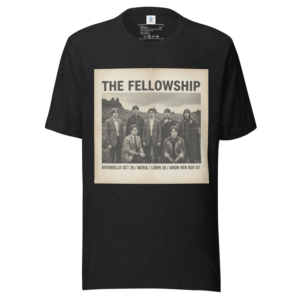 The Fellowship World Tour T-Shirt | Funny Lord of the Rings Band Tee - Caster Coast