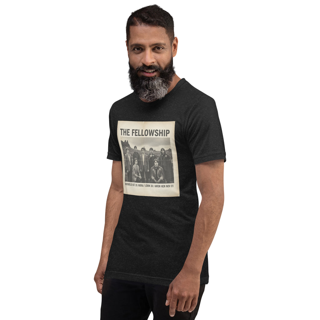 The Fellowship World Tour T-Shirt | Funny Lord of the Rings Band Tee - Caster Coast