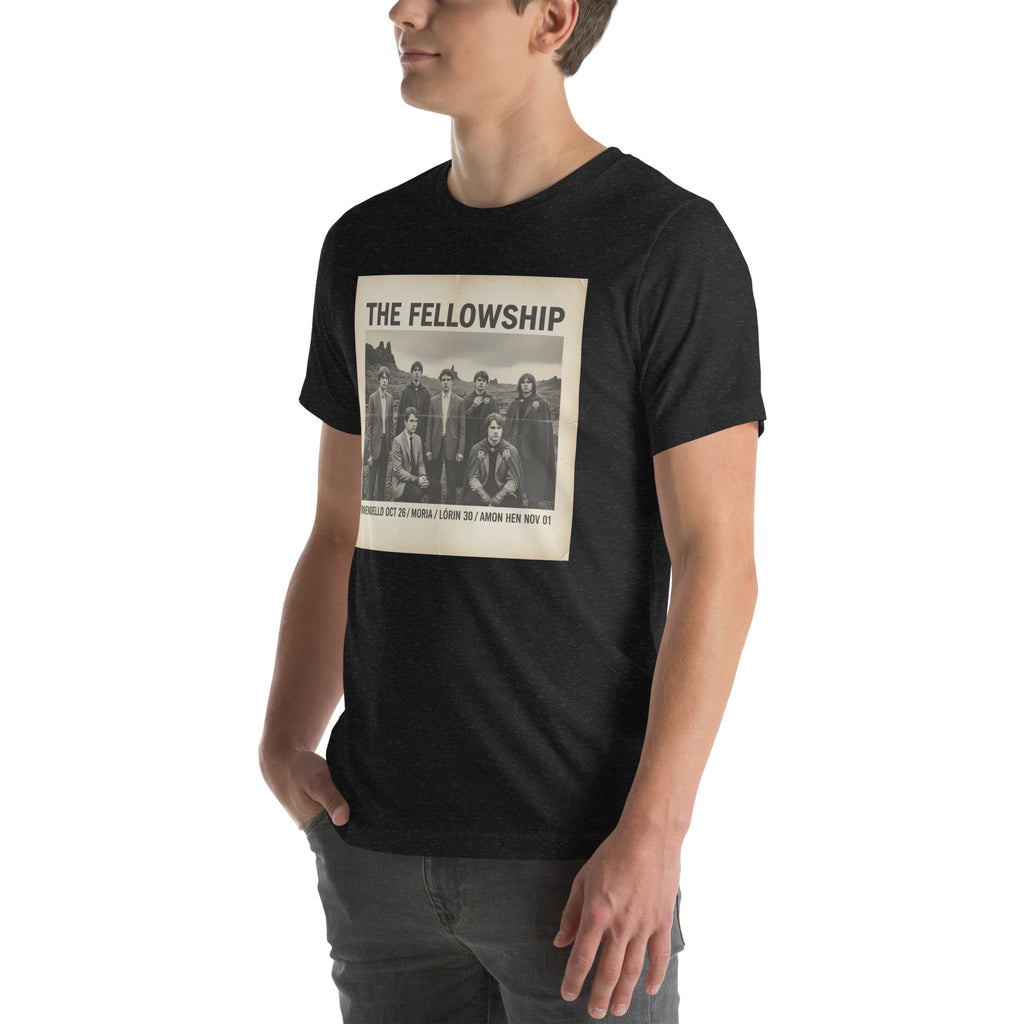 The Fellowship World Tour T-Shirt | Funny Lord of the Rings Band Tee - Caster Coast