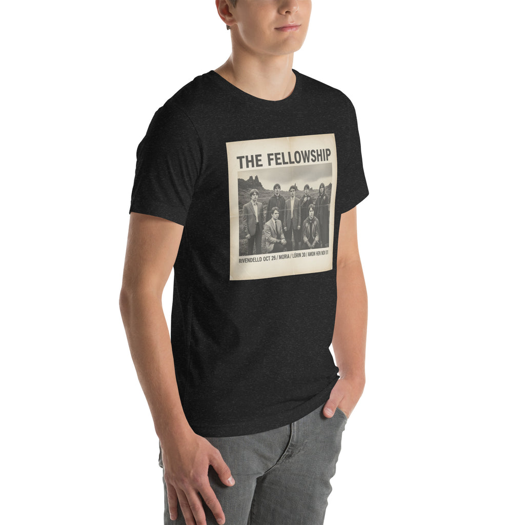 The Fellowship World Tour T-Shirt | Funny Lord of the Rings Band Tee - Caster Coast