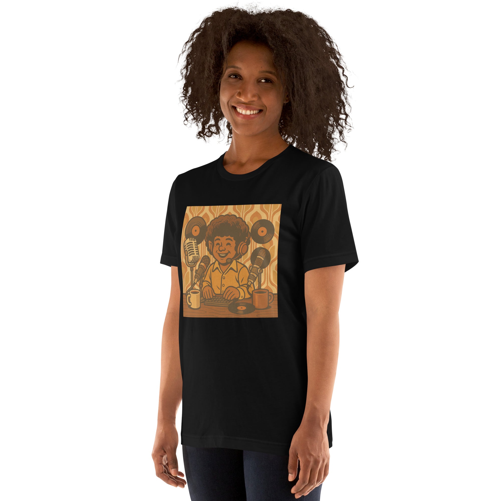 Halfling Bard Podcaster T-Shirt | Funny D&D and TTRPG Inspired Tee for Gamers - Caster Coast