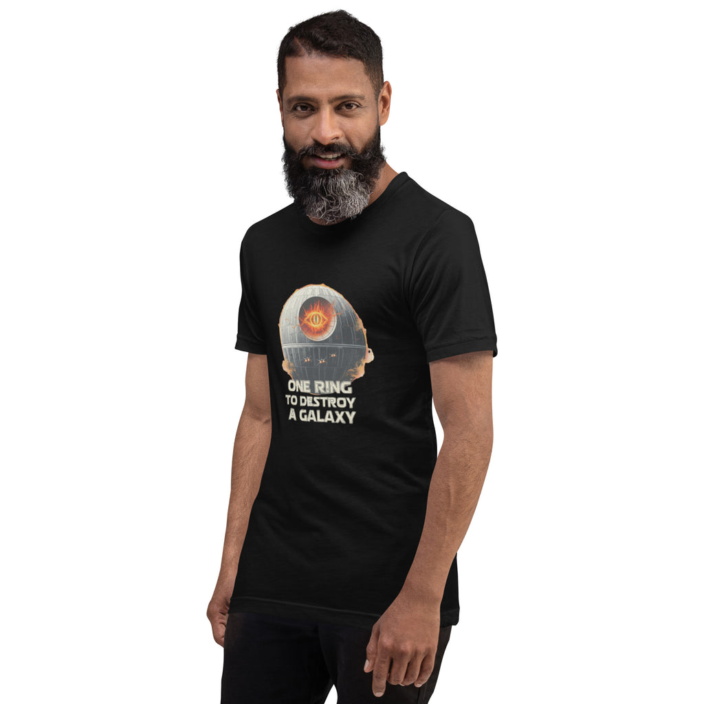 One Ring Death Star T-Shirt | Funny LOTR & Star Wars Mashup Tee - Caster Coast