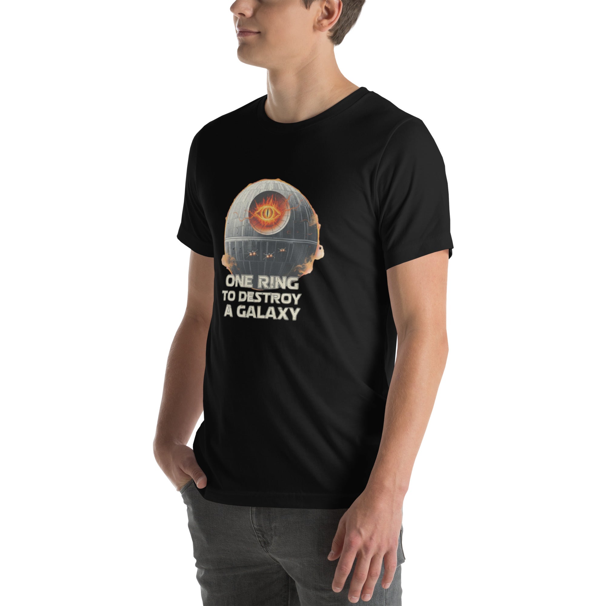 One Ring Death Star T-Shirt | Funny LOTR & Star Wars Mashup Tee - Caster Coast