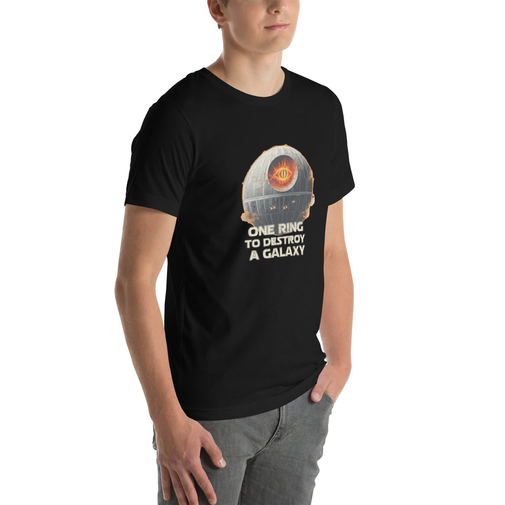 One Ring Death Star T-Shirt | Funny LOTR & Star Wars Mashup Tee - Caster Coast