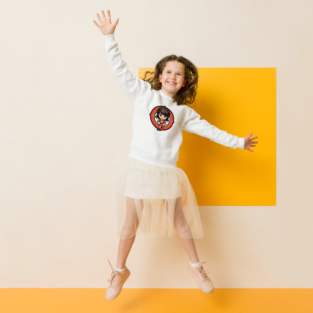 8 - Bit Cheer Youth Sweatshirt | Retro Gaming Apparel for Kids | Geeky Gamer Gift - Caster Coast