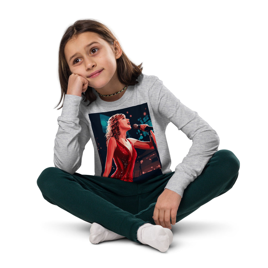 Taylor Swift fan art youth long sleeve tee - Caster Coast