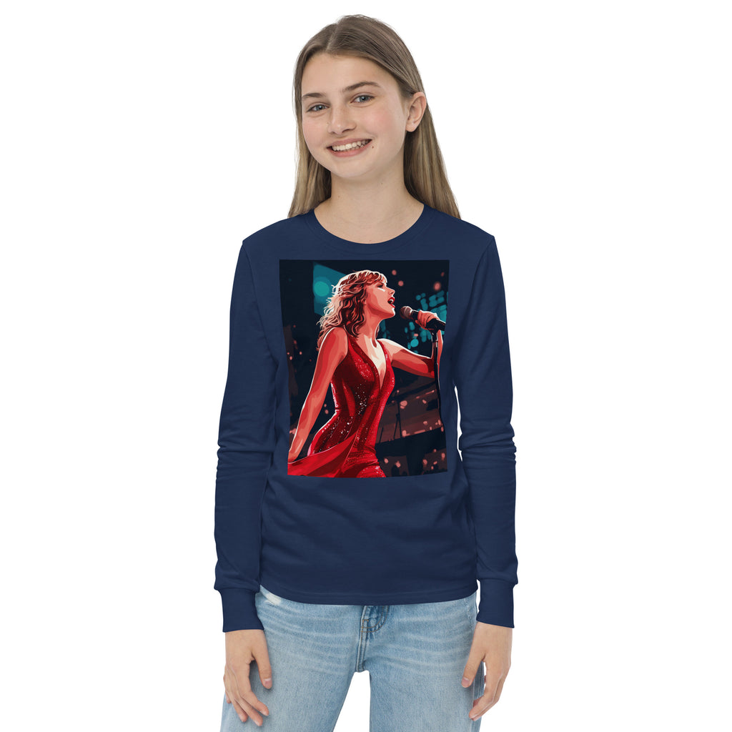 Taylor Swift fan art youth long sleeve tee - Caster Coast
