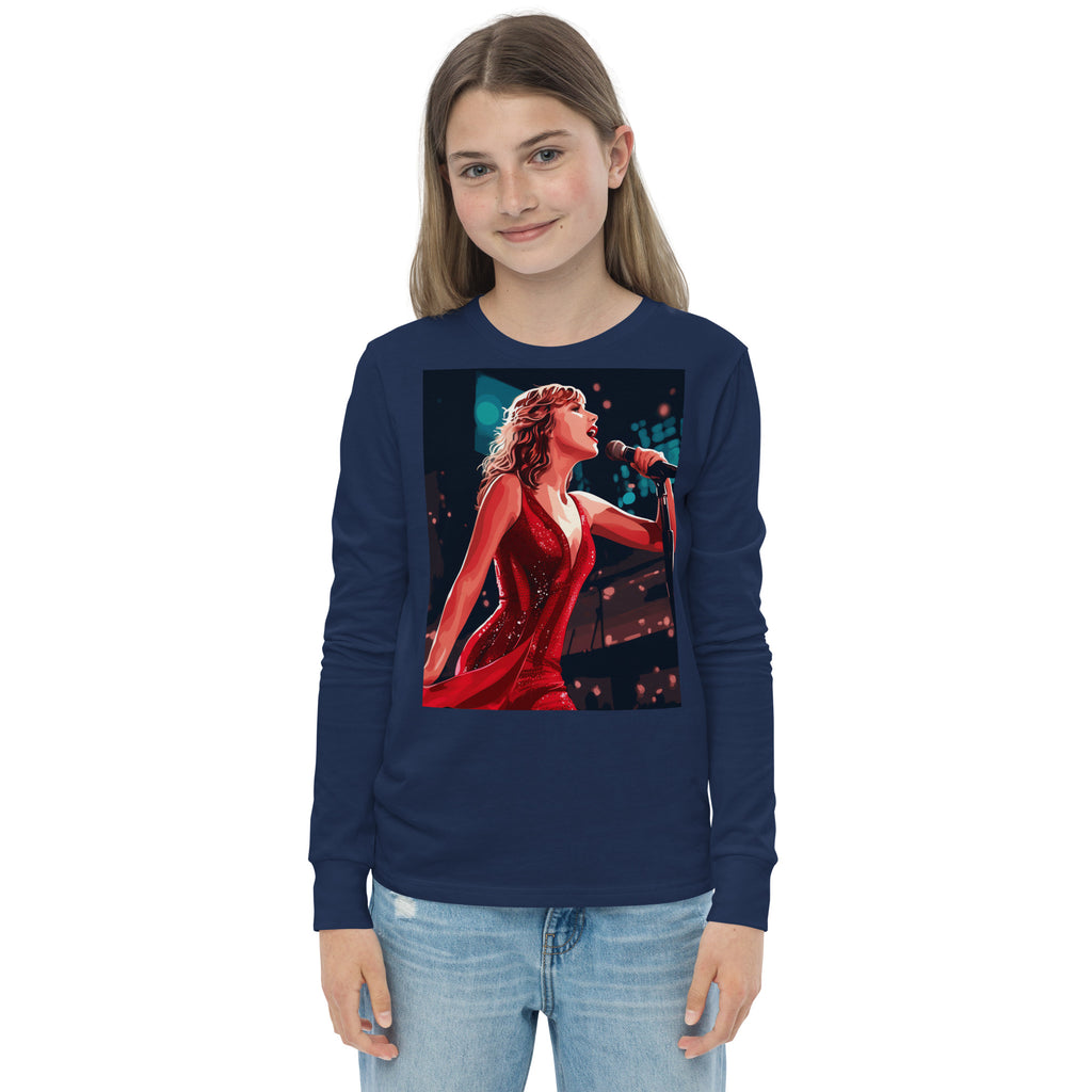 Taylor Swift fan art youth long sleeve tee - Caster Coast