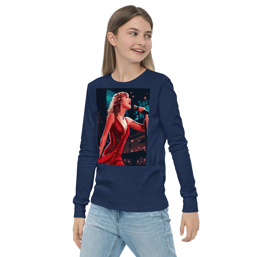 Taylor Swift fan art youth long sleeve tee - Caster Coast
