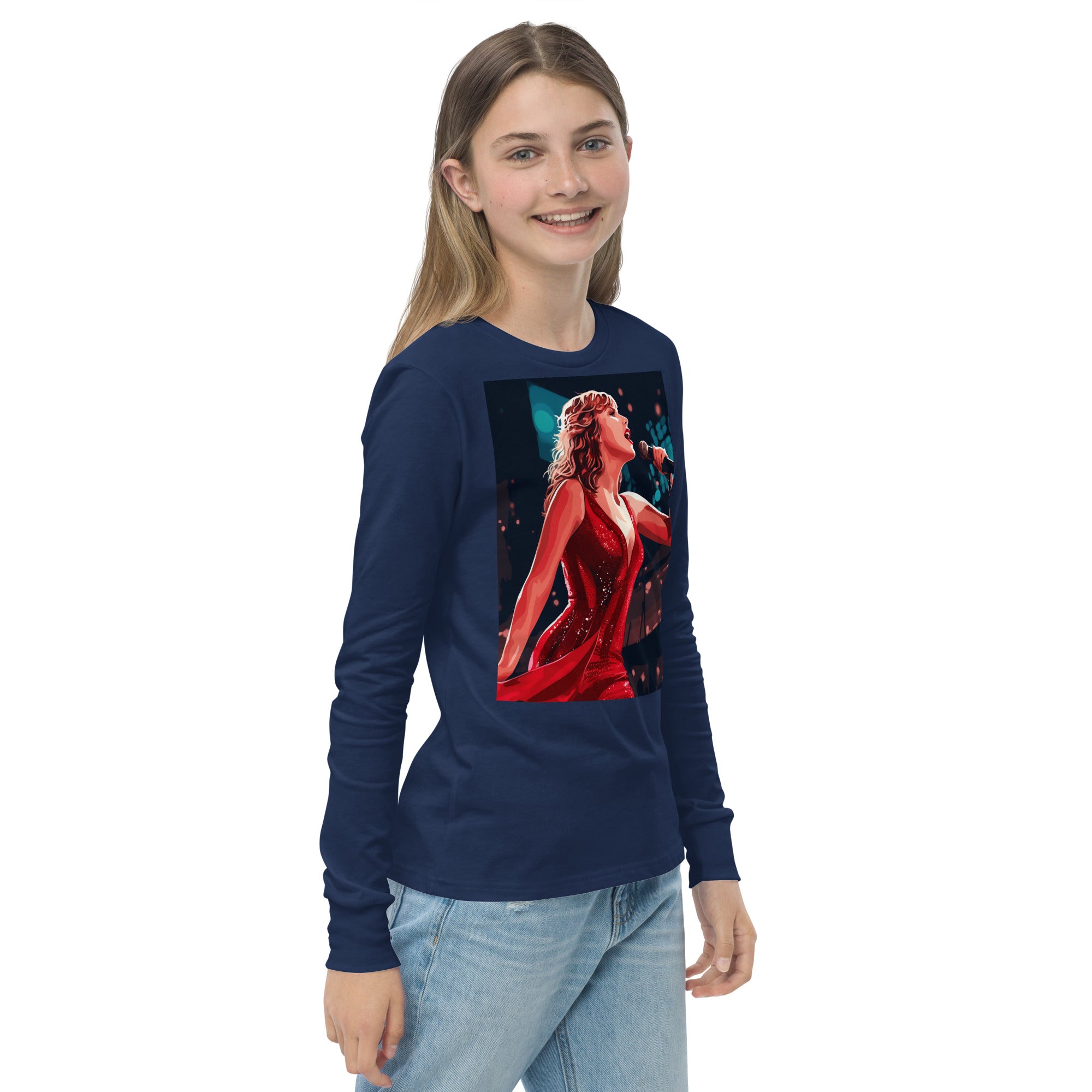 Taylor Swift fan art youth long sleeve tee - Caster Coast