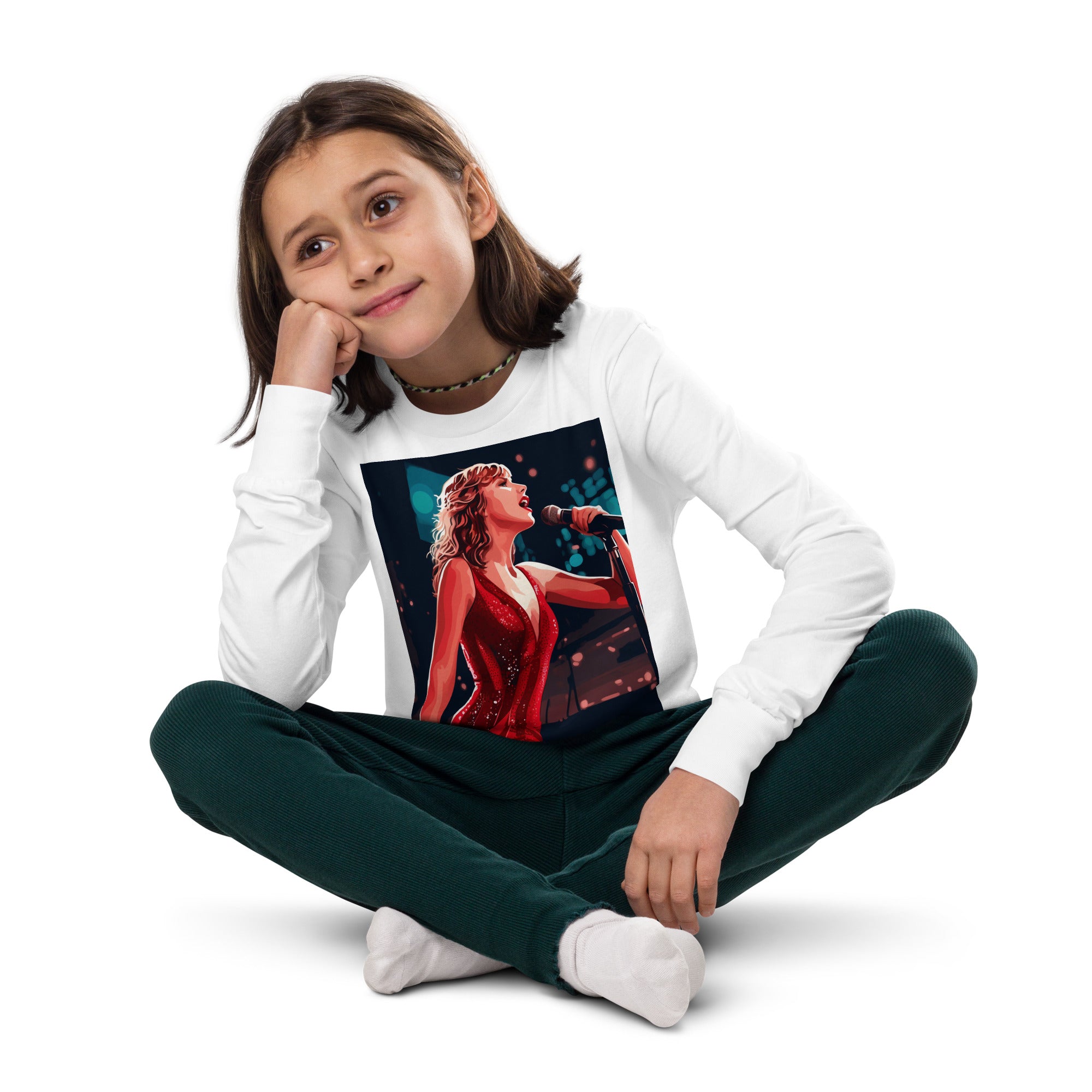 Taylor Swift fan art youth long sleeve tee - Caster Coast