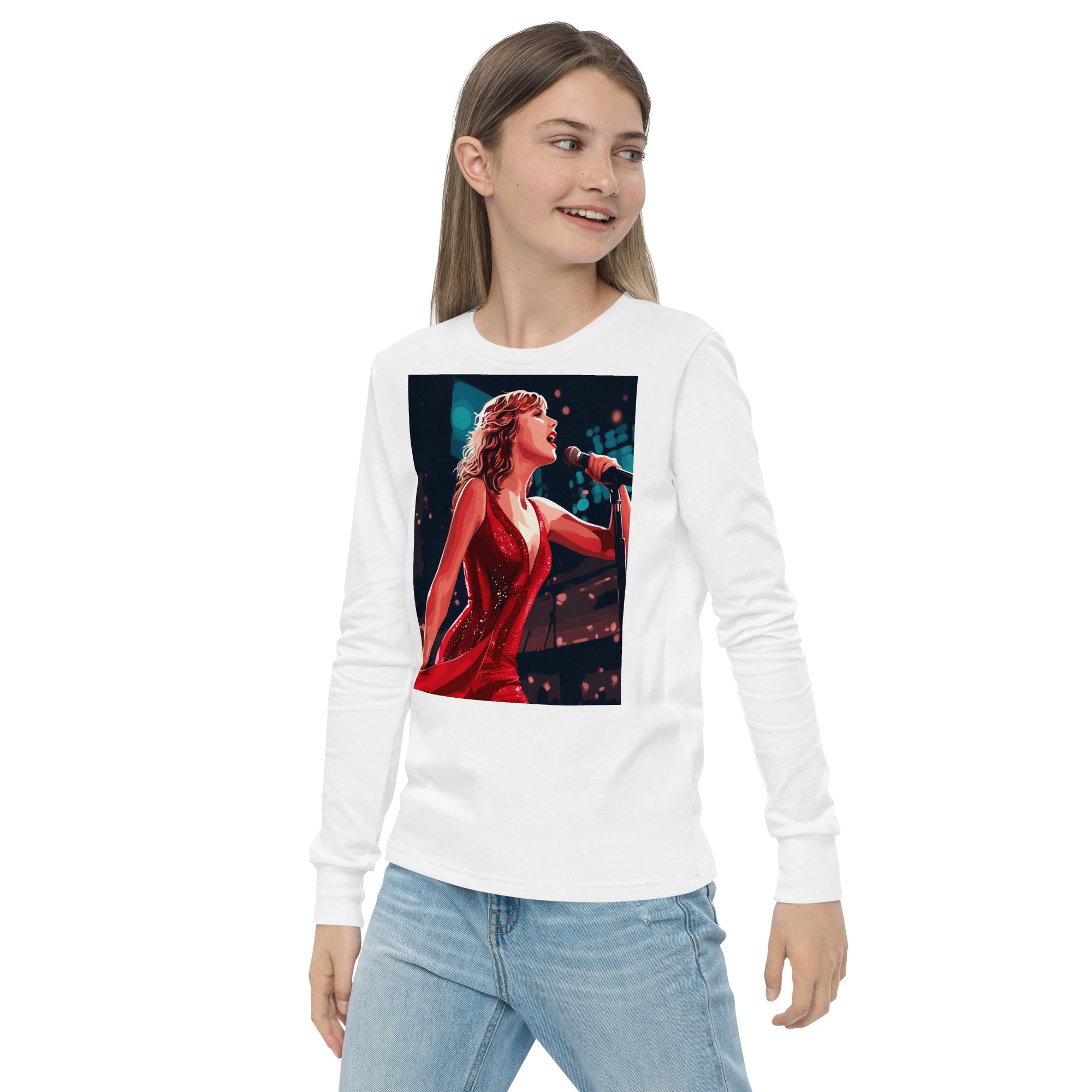 Taylor Swift fan art youth long sleeve tee - Caster Coast